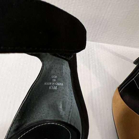 Charles by Charles David Brown Black Strap High heels Pointed toe Women shoes - Picture 7 of 12